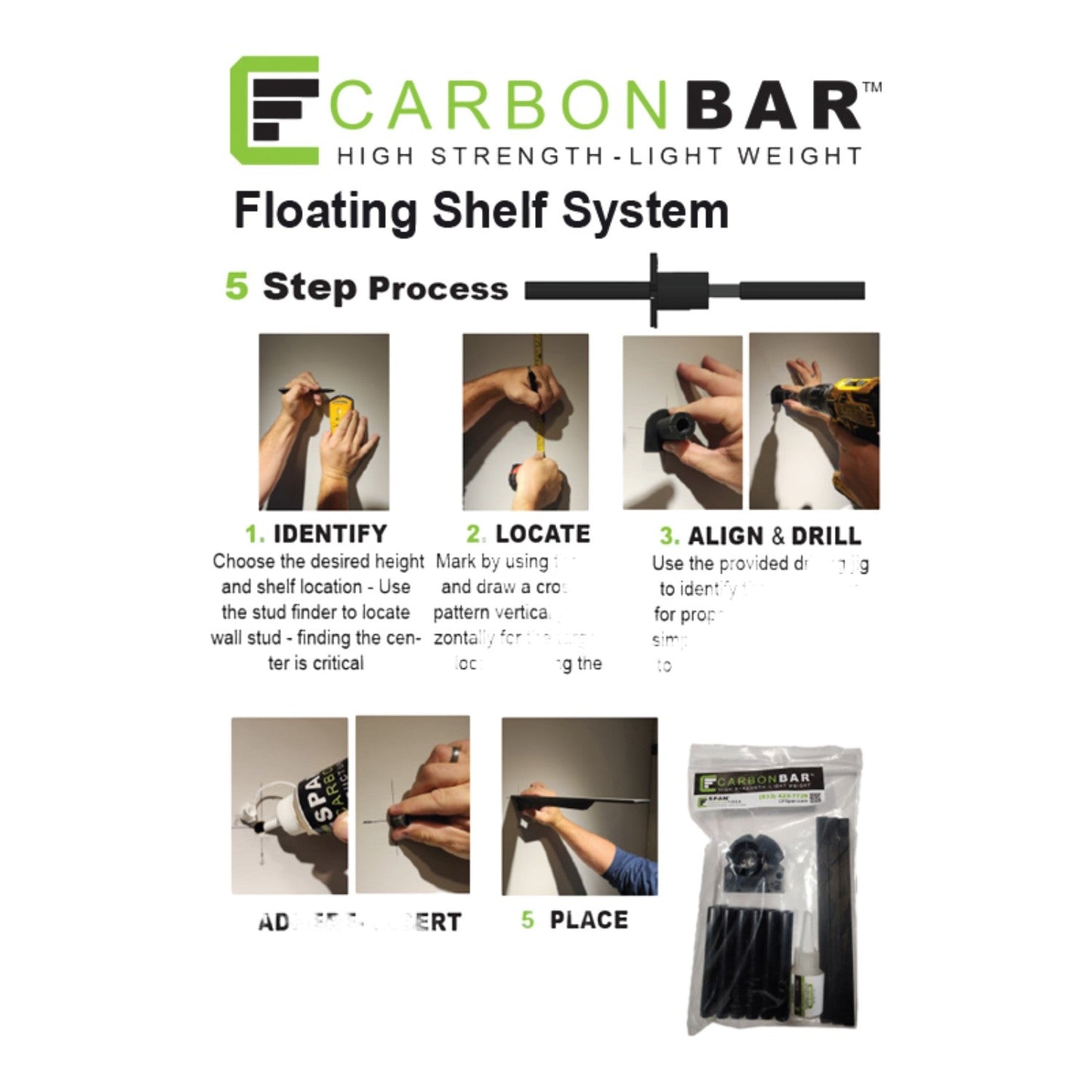 Floating Flat Shelf - Movement (2 Pack)