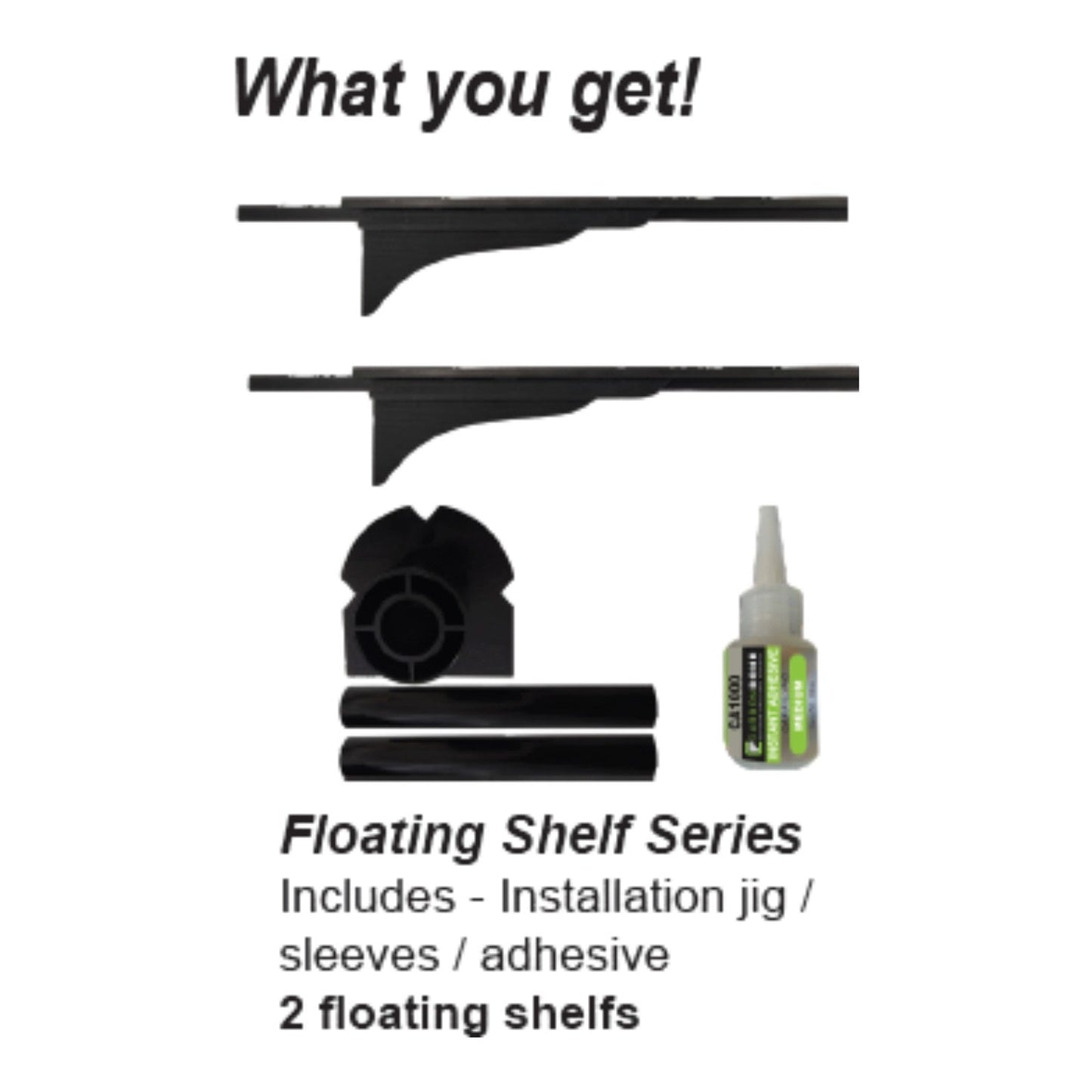 Floating Flat Shelf - Swoosh (2 Pack)