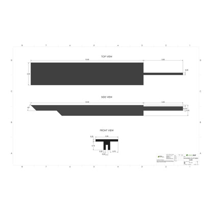 Floating Flat Shelf - Sleek (2 Pack)
