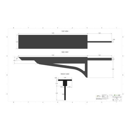 Floating Flat Shelf - Bell (2 Pack)