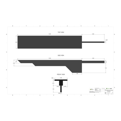 Floating Flat Shelf - Rocket (2 Pack)