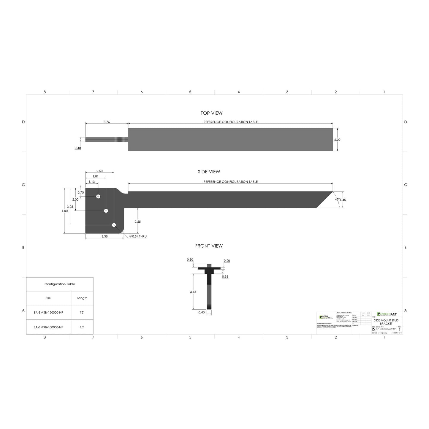 Side Mount Stud Bracket